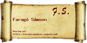 Faragó Sámson névjegykártya